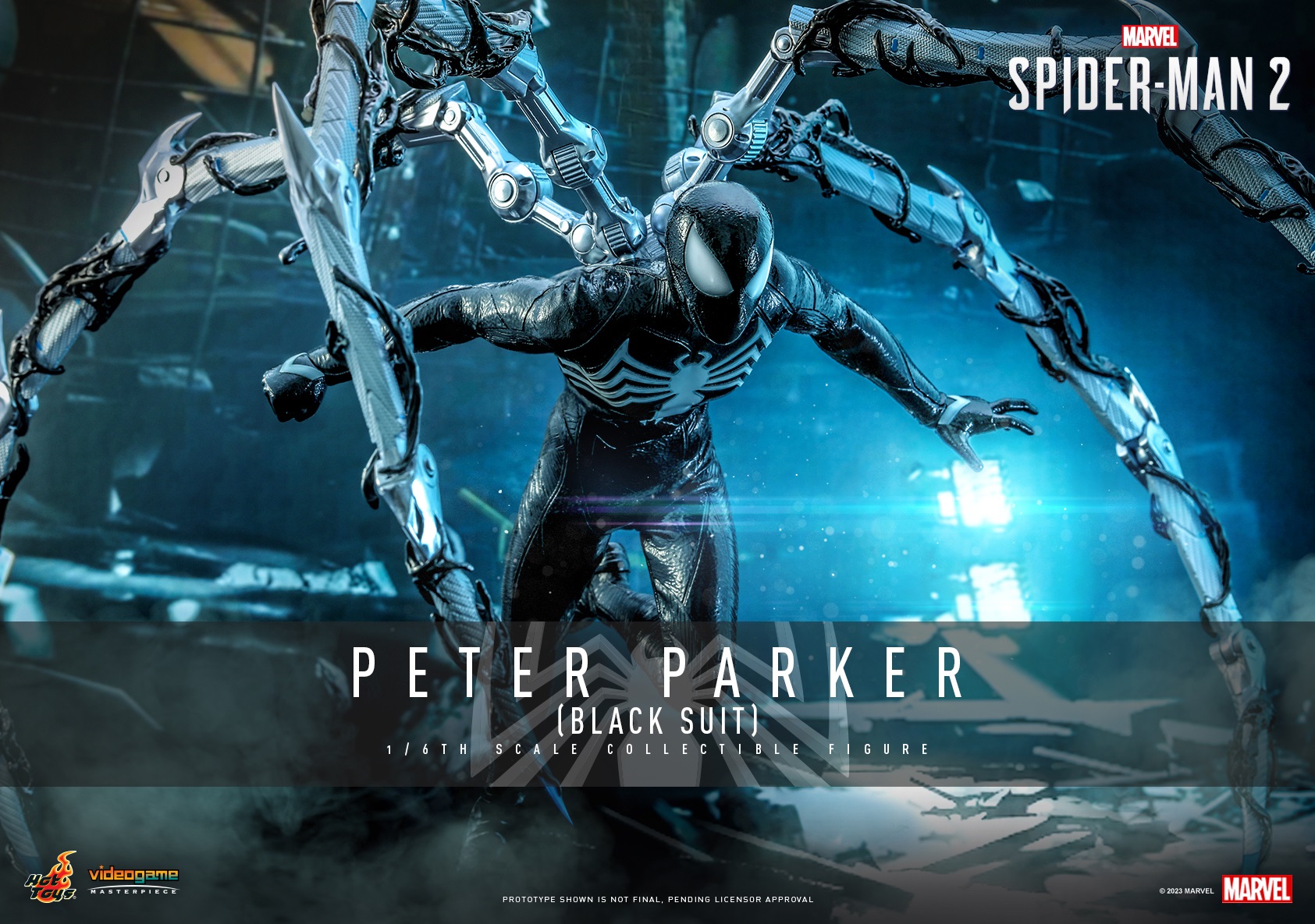 Pre-Order Hot Toys Marvel Spider-Man 2 Peter Parker Black Suit Sixth Scale Figure VGM56